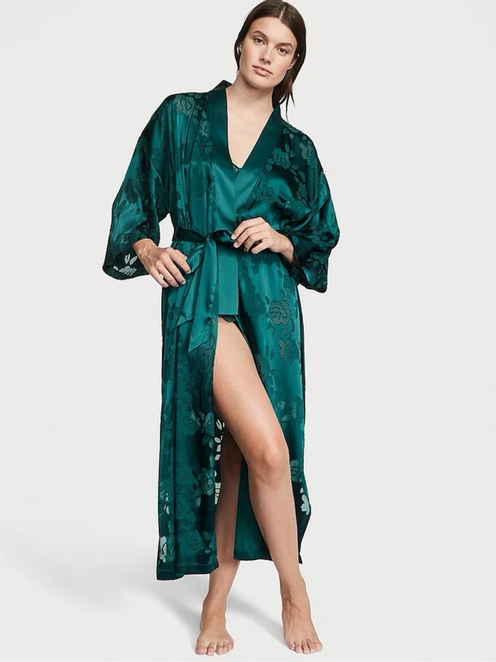 Victoria's Secret Archive Black Ivy Green Archive Burnout Robe in XS/S